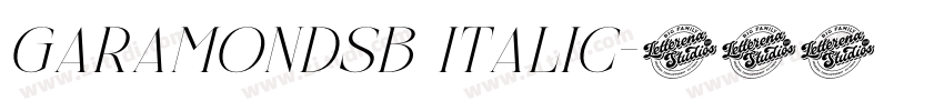 GaramondSB Italic字体转换
